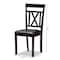 Baxton Studio Rosie Modern Dark Brown Faux Leather Upholstered Dining Chair, PK2 142-8032 - alternate 6